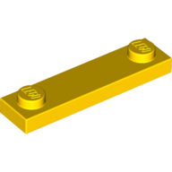 Lego destička 1x4 se dvěma study, žlutá (4650629, 6132263)